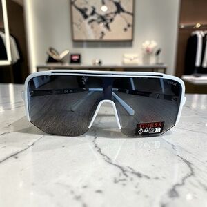 Unisex Guess Factory Blue Gradient Shield Men's Sunglasses GO00054 21W 00